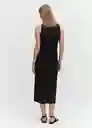 Vestido Sandy Negro Talla L Mujer Mango