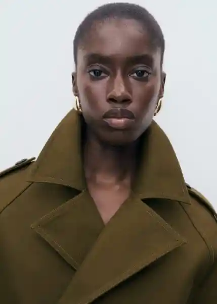 Chaqueta Habana Khaki Talla XS Mujer Mango