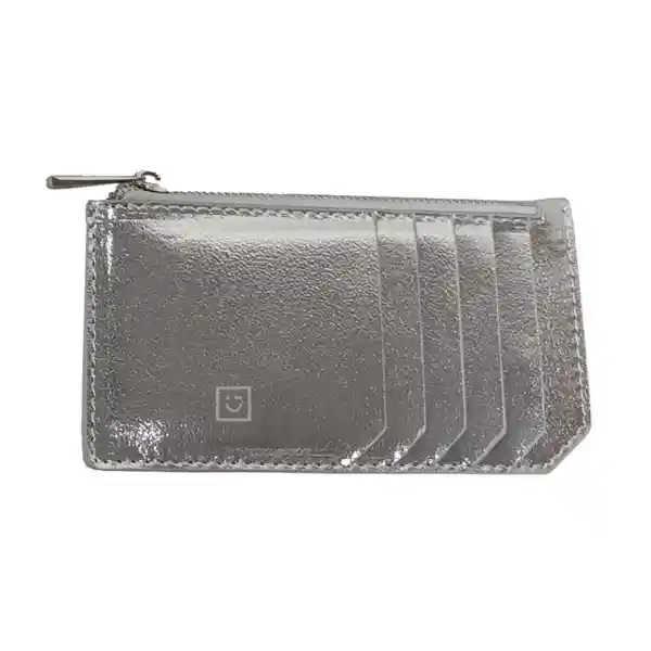 Tarjetero Holográfico Plata Serie Miniso