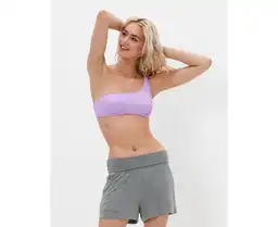 Top Traje de Baño Aerie Morado Talla LARGE American Eagle