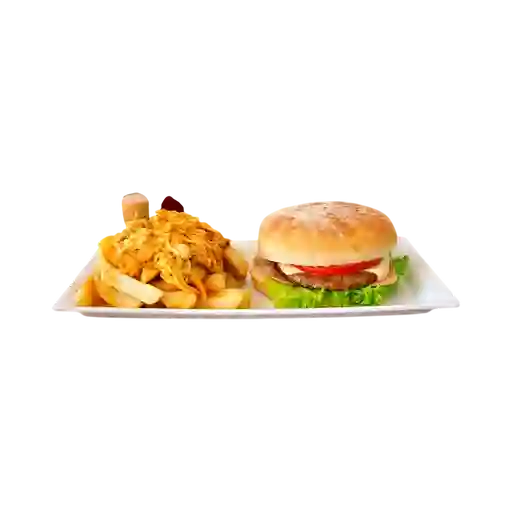 Hamburguesa Carne & Papas de Pollo
