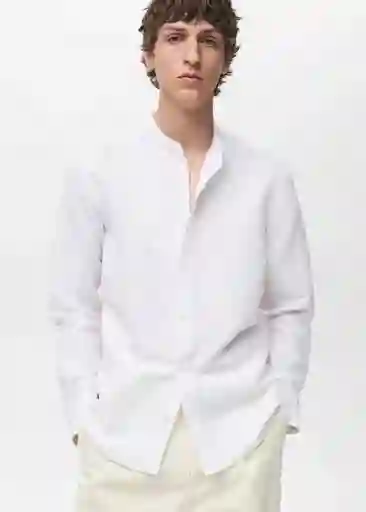 Camisa Chennai Blanco Talla M Hombre Mango