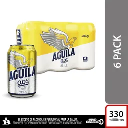Cerveza Aguila 0,0 - Lata 330ml x6