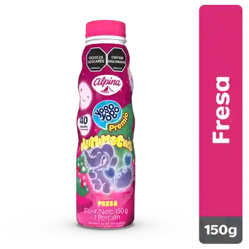 Yogo Yogo Yogurt Alimento Lácteo Sabor Fresa