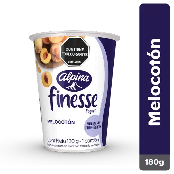 Finesse Yogurt con Probióticos Sabor Melocotón