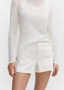 Short Clea Off White Talla 42 Mujer Mango