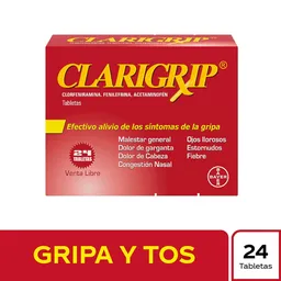 Clarigrip en Tabletas (2 mg /5 mg / 500 mg) 