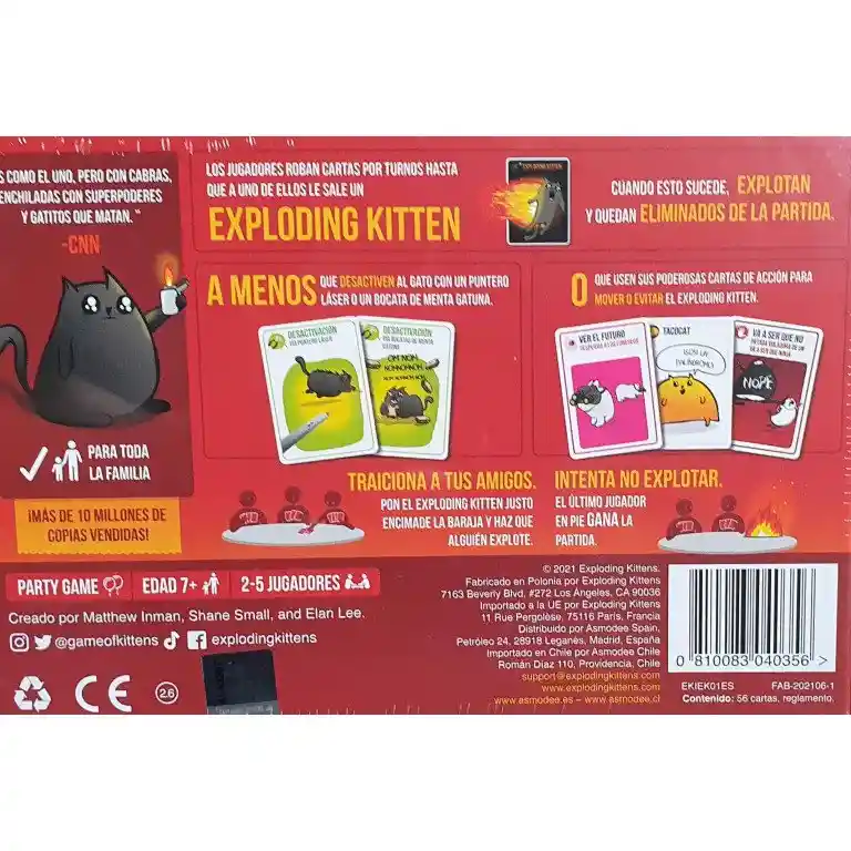 Juego De Mesa Exploding Kittens