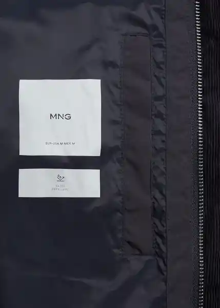 Chaqueta Anorak Campi Navy Talla M Hombre Mango