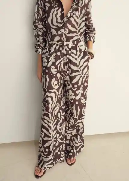 Pantalón Nemo Marrón Talla XS Mujer Mango