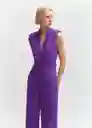 Enterizo Mono Atena Morado Talla 24 Mujer Mango