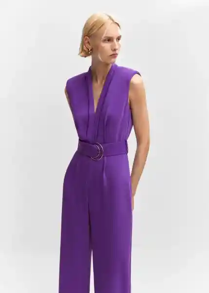 Enterizo Mono Atena Morado Talla 24 Mujer Mango