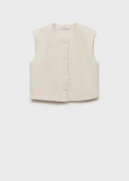 Chaleco Clarisa Crudo Talla M Mujer Mango