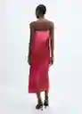 Vestido Sof-X Fucsia Talla M Mujer Mango