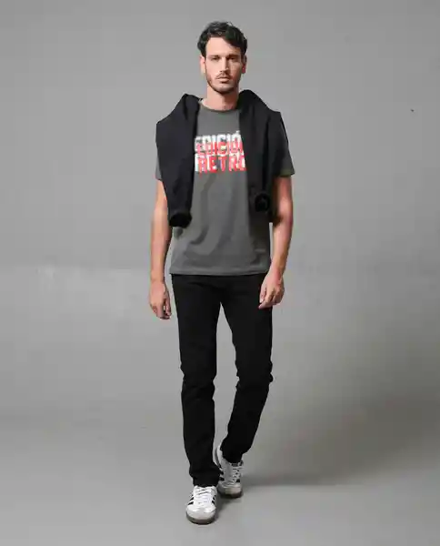 Camiseta Hombre Gris Talla M 103G004_GRI193901 Rifle