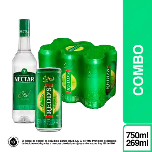 Combo Redd's 6 x 269 mL + Nectar Club Sin Azúcar 750 mL