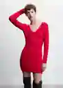 Vestido Kalev Fresa Talla M Mujer Mango