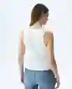 Camiseta Essential Ribbed Femenino Blanco 0 Claro XS Chevignon