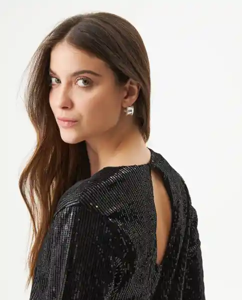 Vestido Sequin Dress Negro Sombrio Ultraoscuro T.XS Chevignon