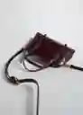 Bolso P Ona Burdeos Talla 99 Mujer Mango