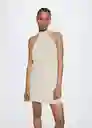 Vestido Catlin Beige Talla L Mujer Mango