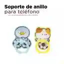 Miniso Soporte Para Celular en Forma de Anillo Amarillo y Azul