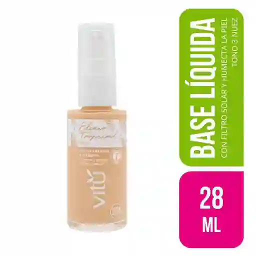  Vitu Base Elixir Tropicala Tono 3 Nuez 