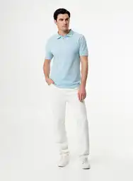 Camiseta Con Cuello Hombre Xs - Azul31752