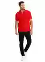 Camiseta Polo Para Hombre S - Rojo