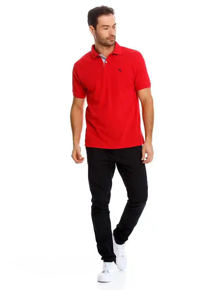 Camiseta Polo Para Hombre S - Rojo