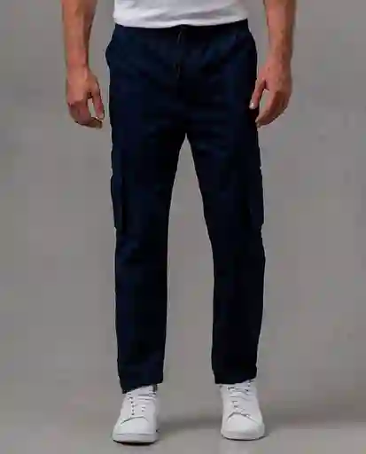 Pantalón Cargo Hombre Azul Ultraoscuro Talla 32 RIFLE79840 Rifle