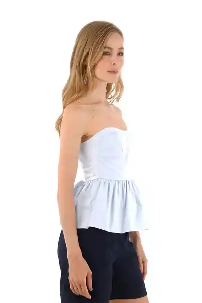 Top Francesca Azul Claro Talla XS Mercedes Campuzano