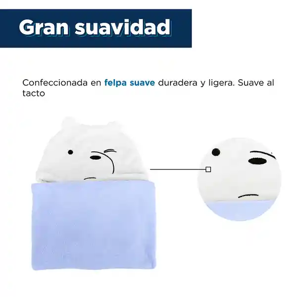 Cobija Con Sombrero Osos Escandalosos 5.0 Oso Polar Azul Miniso