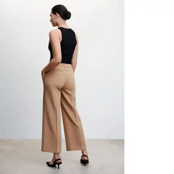 Pantalón Dorado2 Camel Talla XS Mujer Mango