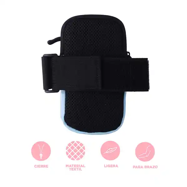 Cangurera Para Brazo Con Doble Bolsillo Colorful Azul Miniso