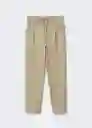 Pantalón Florida Khaki Talla 24 Mujer Mango