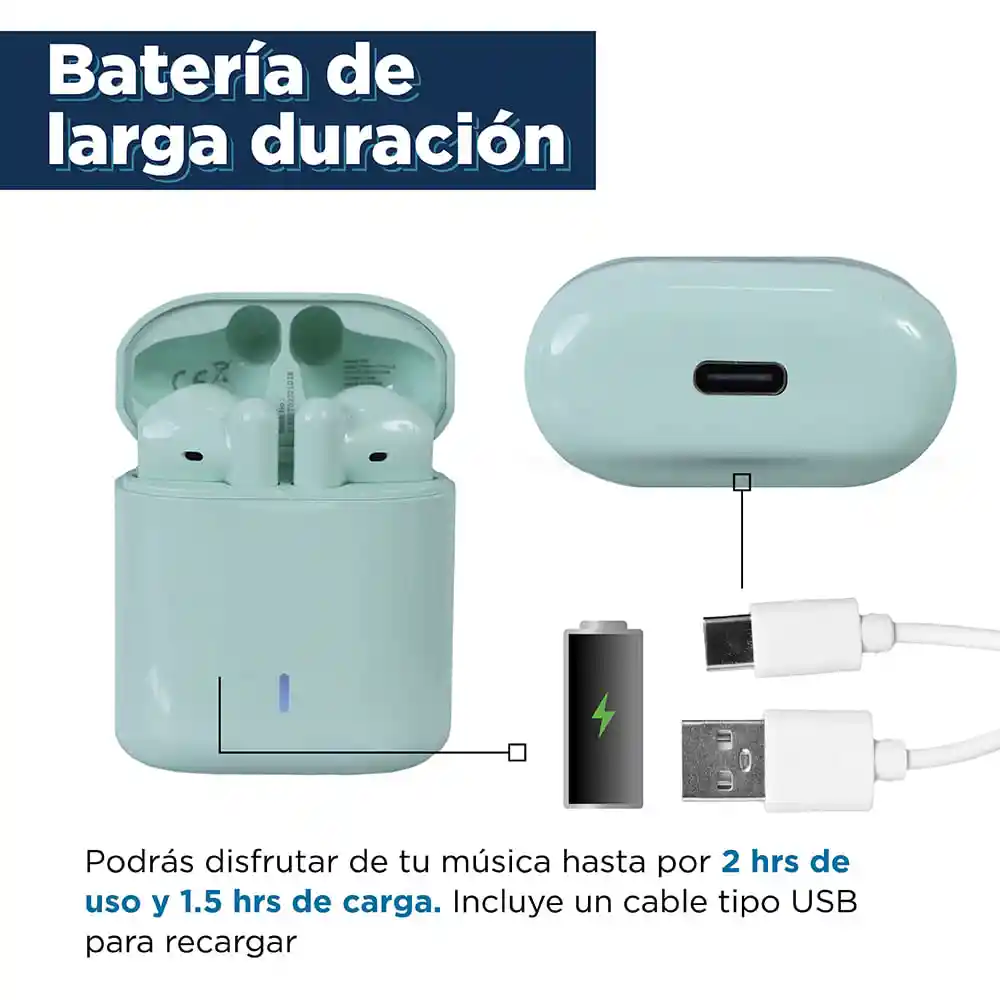 Auriculares Inalambricos Verde Menta S88 Miniso