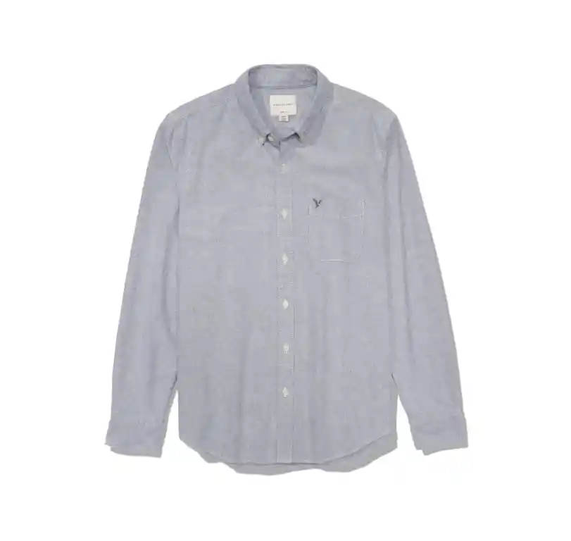 Camisa Gris Talla Medium Hombre American Eagle