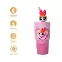 Vaso de Acero Serie Chicas Súper Poderosas Rosa 900 mL Miniso