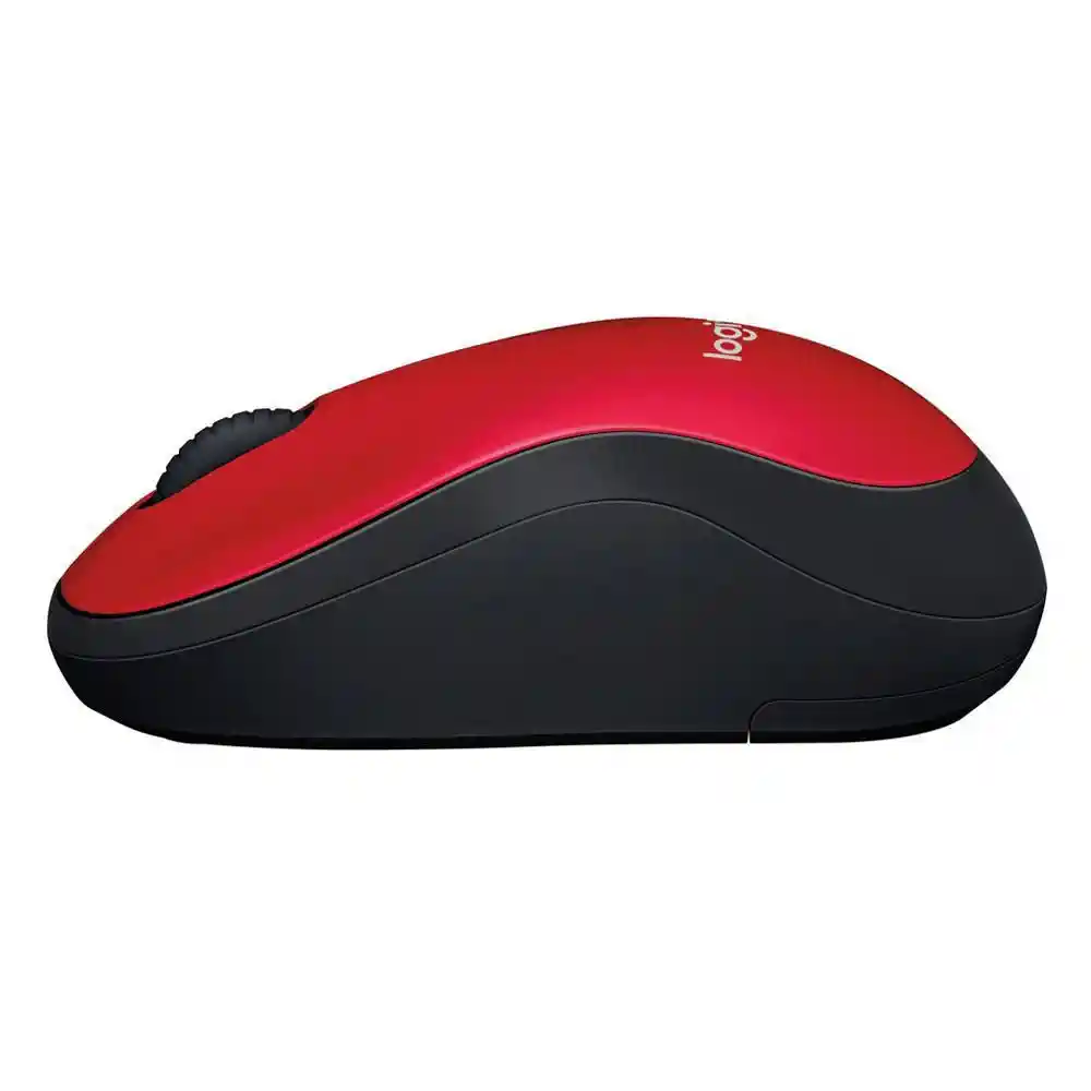 Logitech Mouse M185 Rojo Inalámbrico
