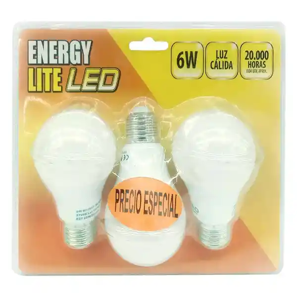 Energy Lite Pack Bombillo Led Ilumax Bulb 6W E27 20000H