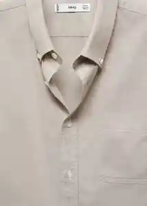 Camisa Oxford Khaki Talla XL Hombre Mango