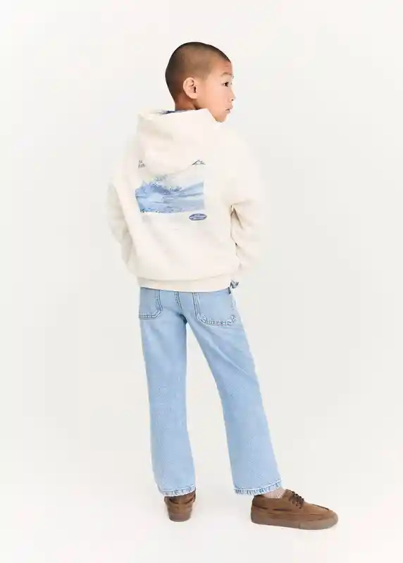 Sudadera Views Crudo Talla 12 Niños Mango