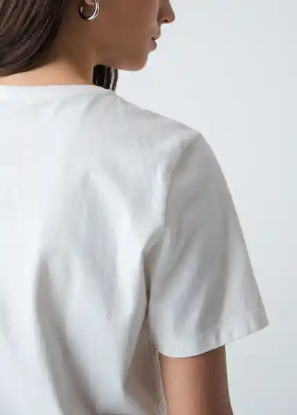 Camiseta Mujer Crudo Puro Claro Talla S 403G066 Naf Naf