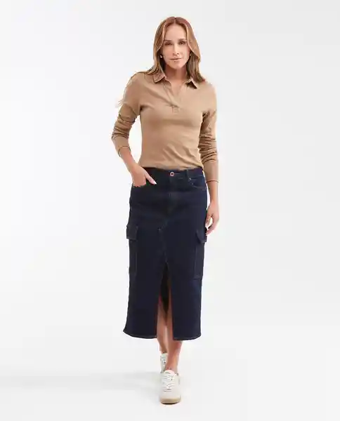 Camiseta Essential Polo Cafe Rubio Medio Talla XS Chevignon