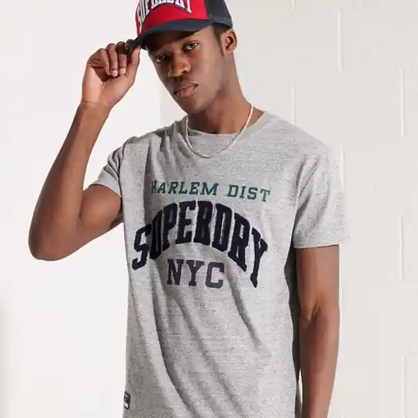 Superdry Camiseta Varsity Arch Tee Gris Talla XXXL