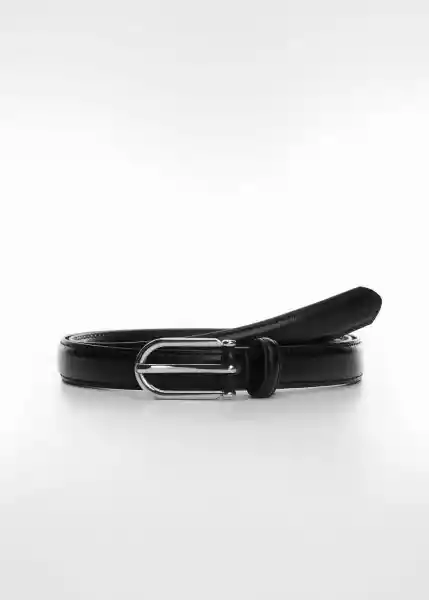 Cinturón Mevento Negro Talla L Mujer Mango