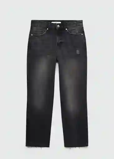 Jean Blanca Tejano Negro Talla 40 Mujer Mango