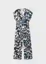 Enterizo Mono Merci Azul Talla XS Mujer Mango