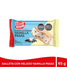 Crem Helado con Galleta Sabor Vainilla y Pasas